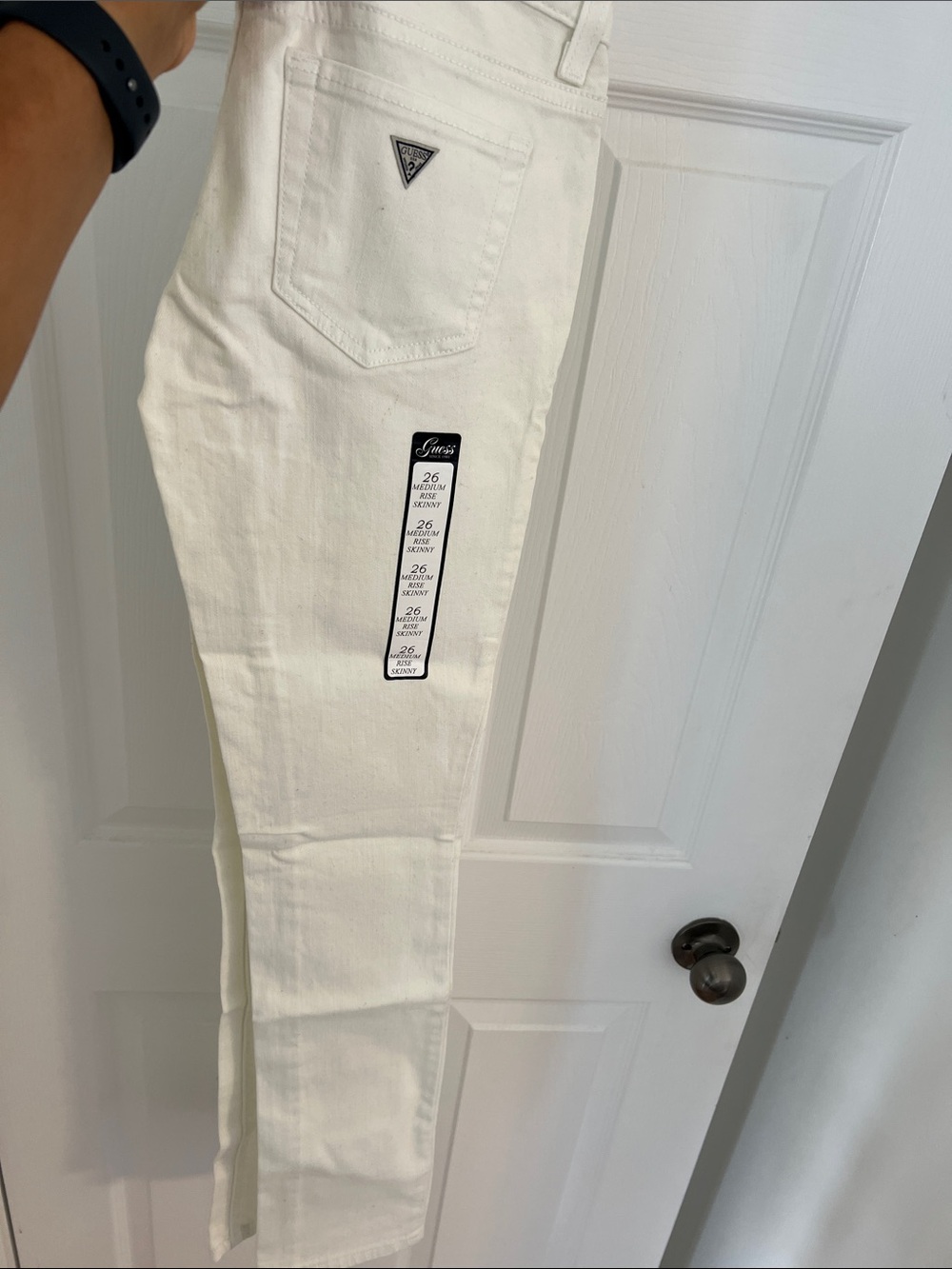 Guess White Straight Leg Jeans for Women